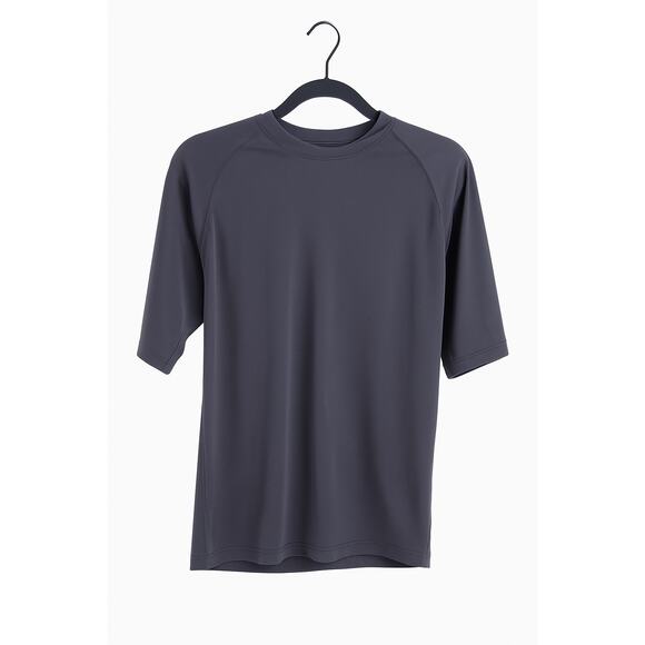 Kanu Surf Men’s Performance Rash Guard Shirt XL Gray Short Sleeve UPF Swim Tee - Picture 1 of 2